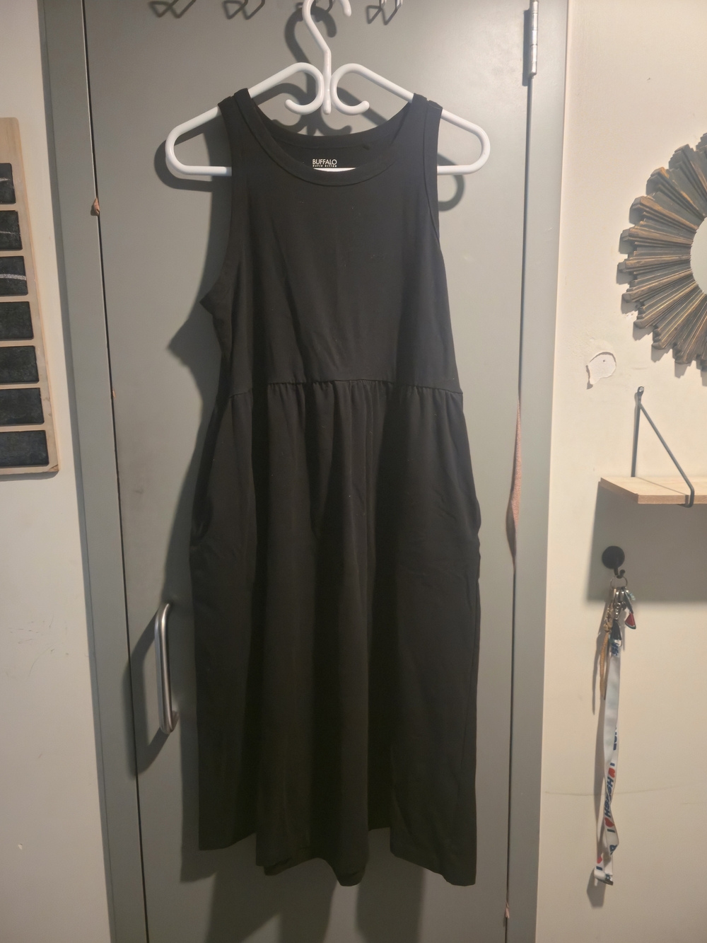 Buffalo Black Sleeveless Midi Dress XL